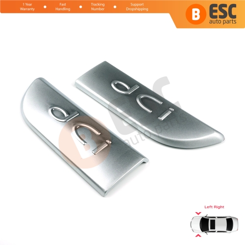 Chrome DCI Badge Monogram Emblem Left and Right Door Moulding Badge For Renault Megane MK2 Scenic MK2 8200717150