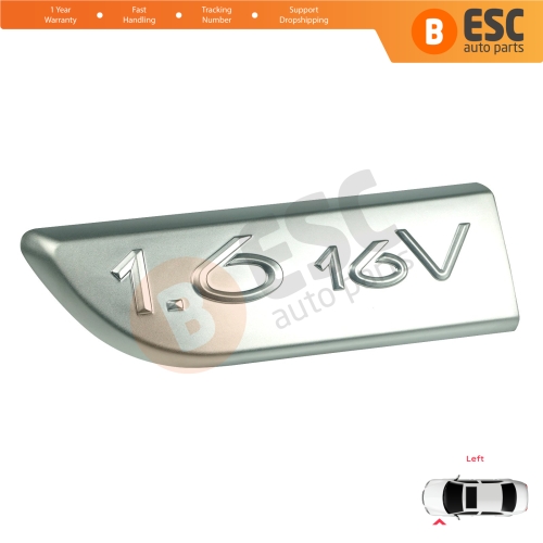 Chrome 1.6 16V Badge Emblem 8200209130 Left For Renault Megane MK2 Scenic MK2