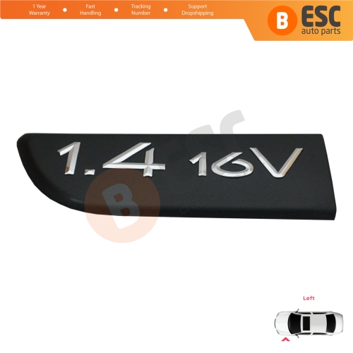 Black 1.4 16V Badge Emblem Left For Renault Megane MK2 Scenic MK2 8200209128 