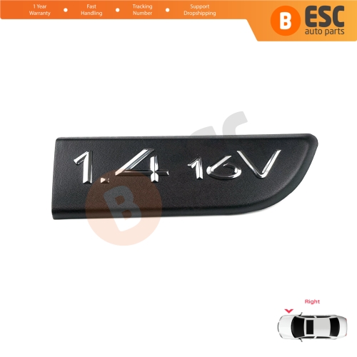 Black 1.4 16V Badge Emblem Right For Renault Megane MK2 Scenic MK2 8200209128 
