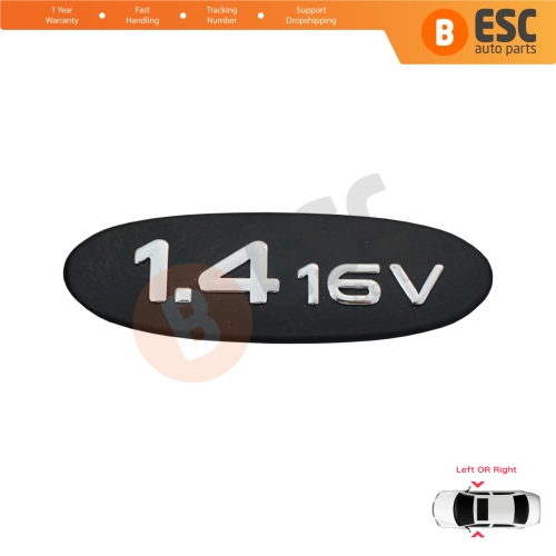 Black 1.4 16V Logo Badge Monogram Emblem for Renault Clio MK2 X65 BB CB 1998-2016 7700438090