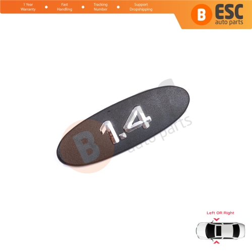 Black 1.4 Logo Badge Monogram Emblem for Renault Clio MK2 II BB CB Kangoo MK1 FC KC 7700422223