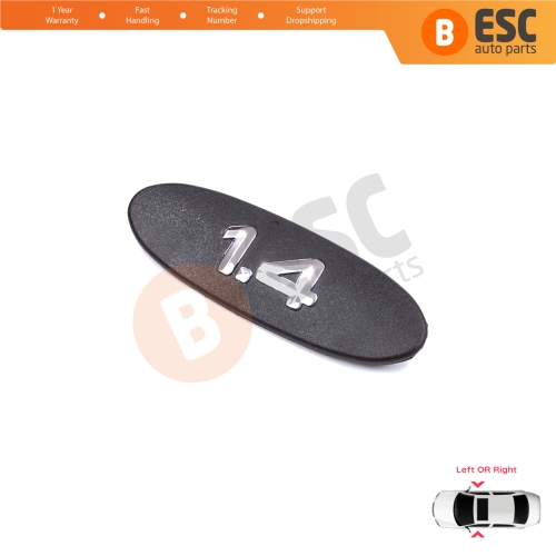 Black 1.4 Logo Badge Monogram Emblem for Renault Clio MK2 II BB CB Kangoo MK1 FC KC 7700422223