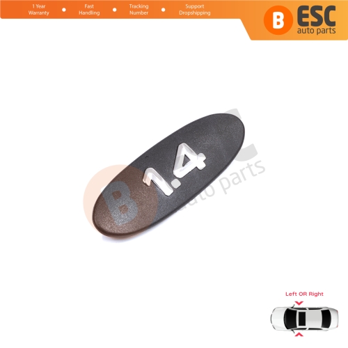 Black 1.4 Logo Badge Monogram Emblem for Renault Clio MK2 II BB CB Kangoo MK1 FC KC 7700422223