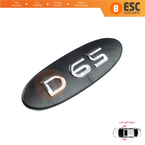 Black D65 Logo Badge Monogram Emblem for Renault Kangoo MK1 X76 KC0/1 Express 1997-2009 7700310092