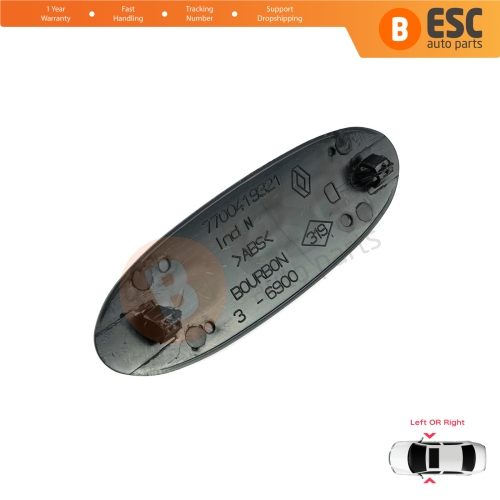 Black D65 Logo Badge Monogram Emblem for Renault Kangoo MK1 X76 KC0/1 Express 1997-2009 7700310092