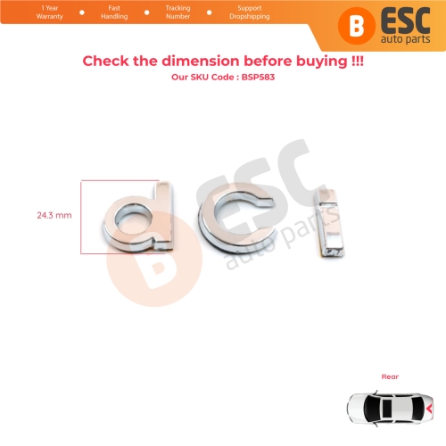 Rear Boot dCi Logo Badge Monogram for Renault Megane 3 Clio 3 4 Captur 1 Scenic 3 Fluence Koleos Twingo Lodgy 848907254R
