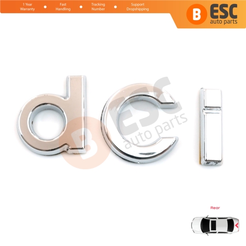 Rear Boot dCi Logo Badge Monogram for Renault Megane 3 Clio 3 4 Captur 1 Scenic 3 Fluence Koleos Twingo Lodgy 848907254R