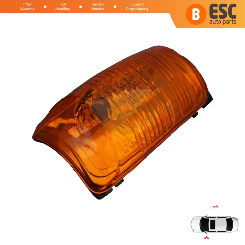 Left Side Door Wing Mirror Amber Indicator Signal Lamp Lens for Ford Transit MK8 T18 V363 2013-On 1847388 