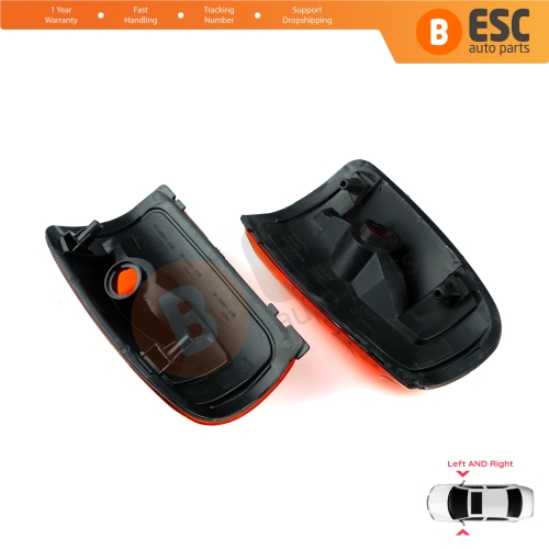 Side Door Wing Mirror Amber Indicator Lamp Lens Left Right for Ford Transit MK8 T18 V363 2013-On 1847390 1847388 