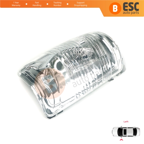 Left Side Door Wing Mirror White Clear Indicator Lamp Lens for Ford Transit MK8 T18 V363 2013-On 1847387 