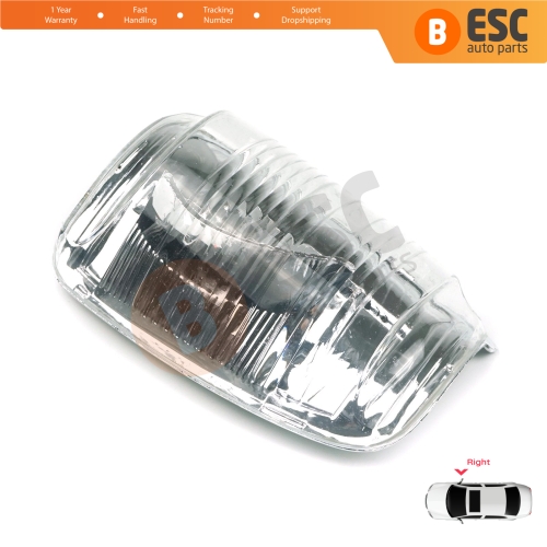 Right Side Door Wing Mirror White Clear Indicator Lamp Lens for Ford Transit MK8 T18 V363 2013-On 1847389 