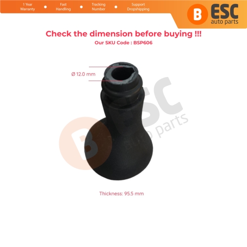 5 Speed Gear Shift Stick Knob Black For Fiat Doblo MK1 119 223 2000-2010 735330197