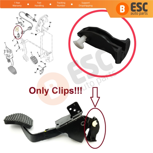 Clutch Cable Pedal Rod Holder for Citroen Berlingo Xsara N1 N2 Picasso N68 Peugeot Partner MK1 306 9633830680