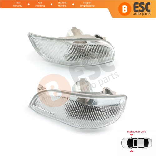 Side Mirror Indicator Right and Left Lens for Renault Symbol MK3 Dacia Logan Sandero MK2 261653175R 261600977R