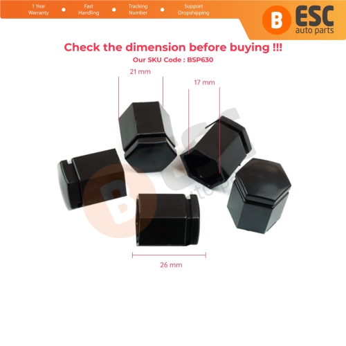 5 Pieces Wheel Bolt Screw Cover Nut Cap Black Plastic 26 mm for Opel Vauxhall Adam Astra G H Corsa C D E Meriva A B Signum Vectra C Zafira A 1008209