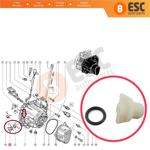 Gearbox Oil Pan Drain Plug Seal Washer М18х150 for Renault Dacia Nissan Opel Vauxhall Citan Lada Mitsubishi 7703075180 