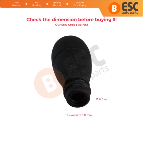 5 Speed Gear Shift Stick Knob Chrome Black For Citroen Berlingo Peugeot Partner MK1 2403.T9