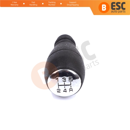 5 Speed Gear Shift Stick Knob Chrome Black For Citroen Berlingo Peugeot Partner MK1 2403.T9