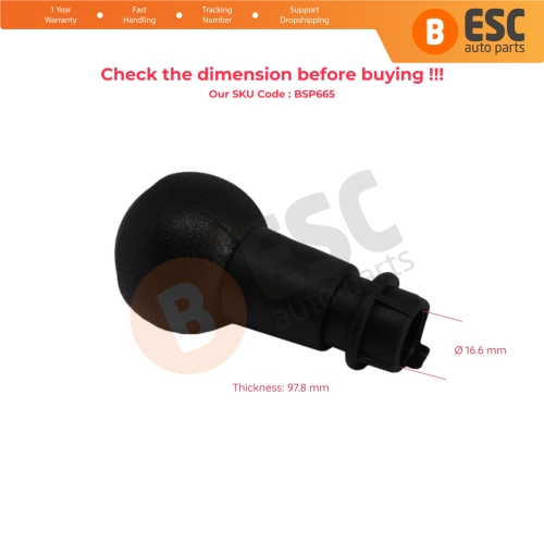 5 Speed Gear Shift Stick Knob Black For Peugeot Partner Tepee Citroen Berlingo MK2