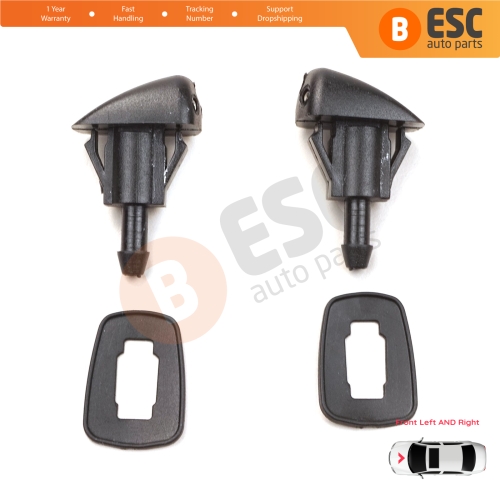 2 Pieces Front Window Wiper Washer Nozzle Spray 3-Hole Jet for Hyundai Kia 98630-YY000