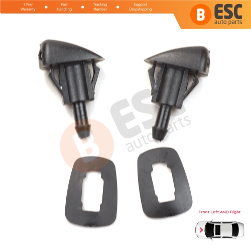 2 Pieces Front Window Wiper Washer Nozzle Spray 3-Hole Jet for Hyundai Kia 98630-YY000