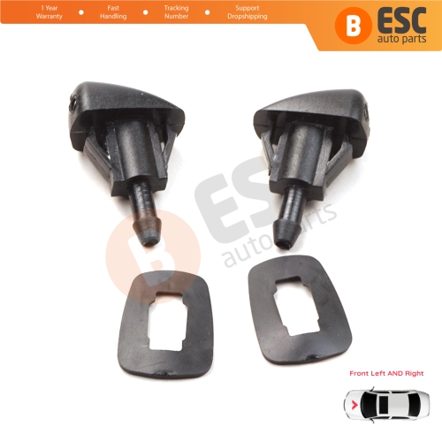 2 Pieces Front Window Wiper Washer Nozzle Spray 3-Hole Jet for Hyundai Kia 98630-YY000