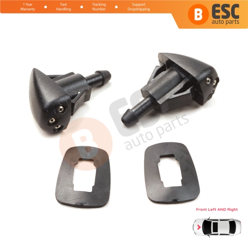 2 Pieces Front Window Wiper Washer Nozzle Spray 3-Hole Jet for Hyundai Kia 98630-YY000
