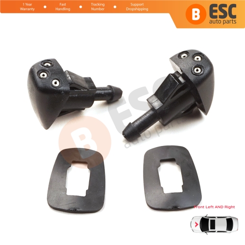 2 Pieces Front Window Wiper Washer Nozzle Spray 3-Hole Jet for Hyundai Kia 98630-YY000