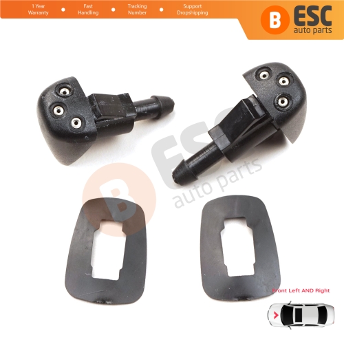 2 Pieces Front Window Wiper Washer Nozzle Spray 3-Hole Jet for Hyundai Kia 98630-YY000