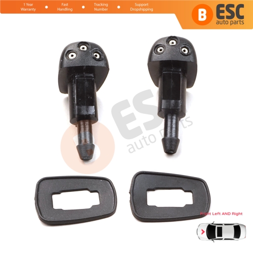 2 Pieces Front Window Wiper Washer Nozzle Spray 3-Hole Jet for Hyundai Kia 98630-YY000