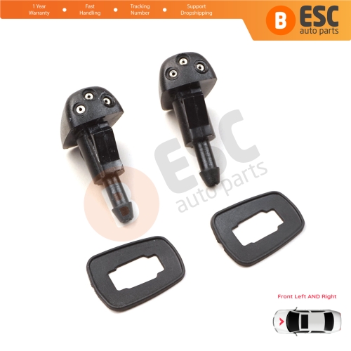 2 Pieces Front Window Wiper Washer Nozzle Spray 3-Hole Jet for Hyundai Kia 98630-YY000