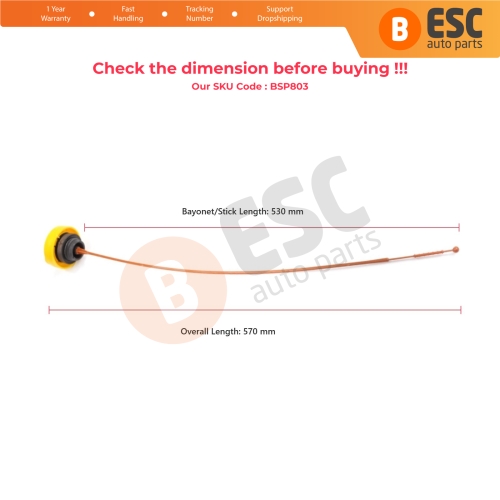 Engine Oil Dipstick Measurer 8200059541 for Renault Clio Megane Scenic Laguna Nissan Suzuki 1.5 1.9 DCI