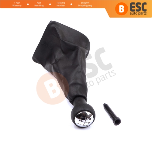 Gear Shift Stick Knob Black Boot Gaiter Set 7588.VQ For Peugeot 307
