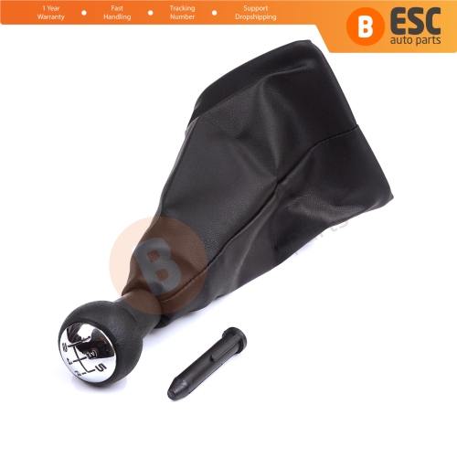 Gear Shift Stick Knob Black Boot Gaiter Set 7588.VQ For Peugeot 307