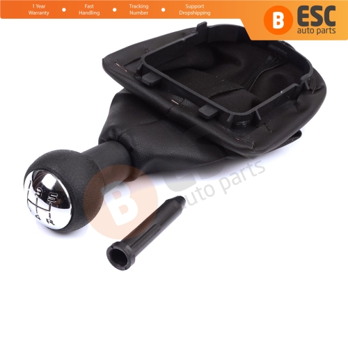 Gear Shift Stick Knob Black Boot Gaiter Set 7588.VQ For Peugeot 307