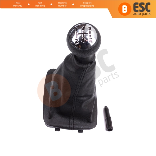 Gear Shift Knob Black Boot Gaiter Set 7588PC 2403.AP For Peugeot 206 206+