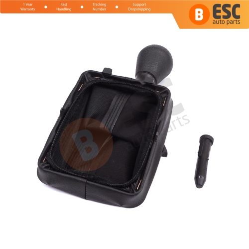 Gear Shift Knob Black Boot Gaiter Set 7588PC 2403.AP For Peugeot 206 206+