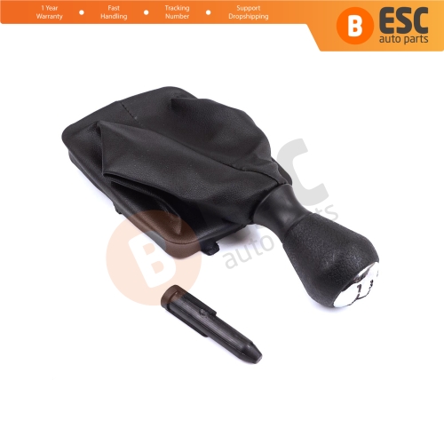 Gear Shift Knob Black Boot Gaiter Set 7588PC 2403.AP For Peugeot 206 206+