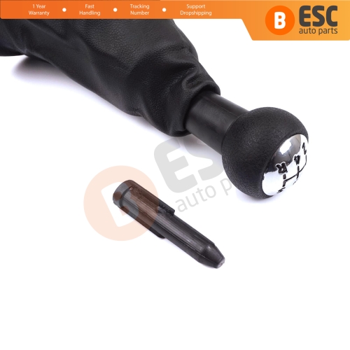 Gear Shift Knob Black Boot Gaiter Set 7591.T1 For Peugeot Partner Tepee Berlingo.