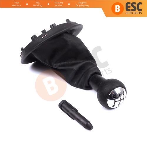 Gear Shift Knob Black Boot Gaiter Set 7591.T1 For Peugeot Partner Tepee Berlingo.