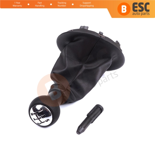 Gear Shift Knob Black Boot Gaiter Set 7591.T1 For Peugeot Partner Tepee Berlingo.