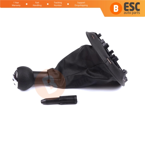 Gear Shift Knob Black Boot Gaiter Set 7591.T1 For Peugeot Partner Tepee Berlingo.