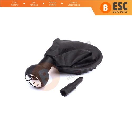 Gear Shift Knob Black Boot Gaiter Set 7591.T1 For Peugeot Partner Tepee Berlingo.