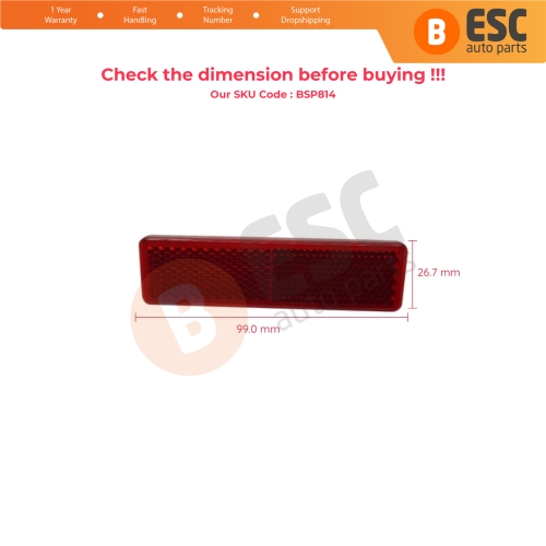 Rear Left or Right Side Bumper Reflector 7700353184 for Renault Master 2 Trafic Opel Movano A