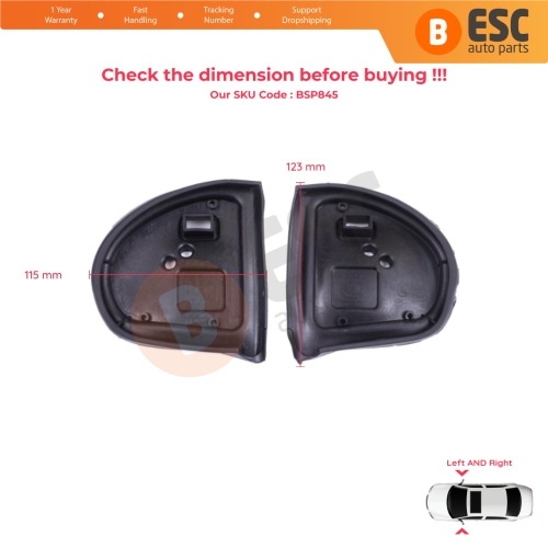 Exterior Side Wing Mirror Rubber Seals L+R Pads For Mercedes W211 S211 W203 S203 A413131418