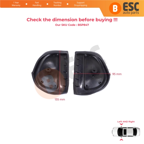 Exterior Side Wing Mirror Rubber Seals L+R Pads For Mercedes W210 W140 W202 S202 Pre-Facelift