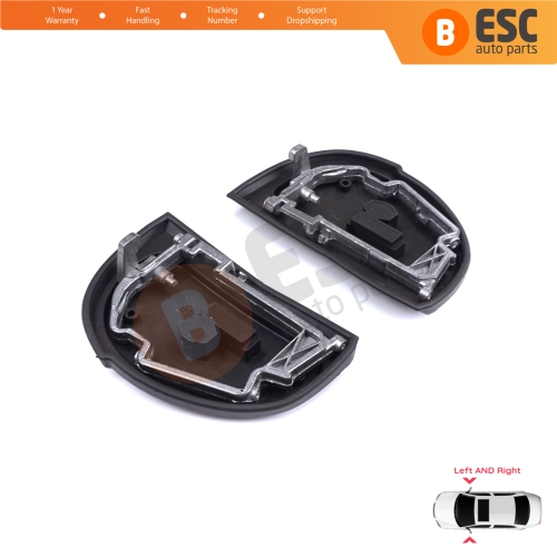 Side Wing Mirror Rubber L+R Seal Metal Frame For Mercedes W210 S210 W140 W202 S202 SL R129 Facelift