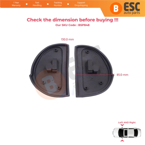 Exterior Side Wing Mirror Rubber Seals L+R Pads For Mercedes W210 W140 W202 S202 SL R129 Facelift