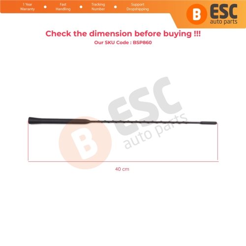 Roof Aerial Mast AM FM Radio Antenna Rod M6 6 mm For Ford C-Max Edge Explorer Fiesta Focus Lincoln MKT MKX MKZ Mercury Milan CT4Z18813A 